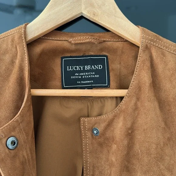 Lucky Brand Leather Jacket - Brown - Picture 2 of 6